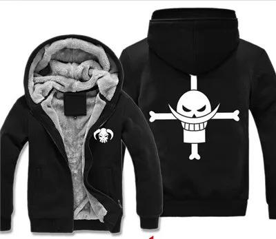 Одна штука Толстовка японская аниме пальто Луффи Чоппер печать утолщаются молния капюшон цельная куртка повседневная мужская флисовая с капюшоном - Цвет: One Piece hoodie