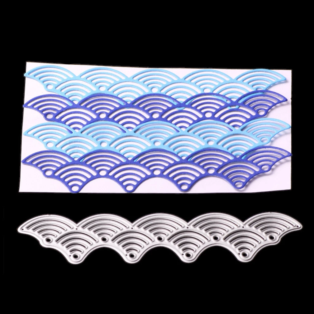 Metal Cutting Dies Wave Lace Edge Background for DIY Scrapbooking Paper Card Craft Embossing Photo Album Decoration Die Cuts
