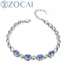 ZOCAI БРЕНД Зодиак голубой настроение 18 К White Gold 2.0 ct Sapphire 0.15 ct бриллиантовый браслет Fine Jewelry 18 К цвета розового золота доступна s00514