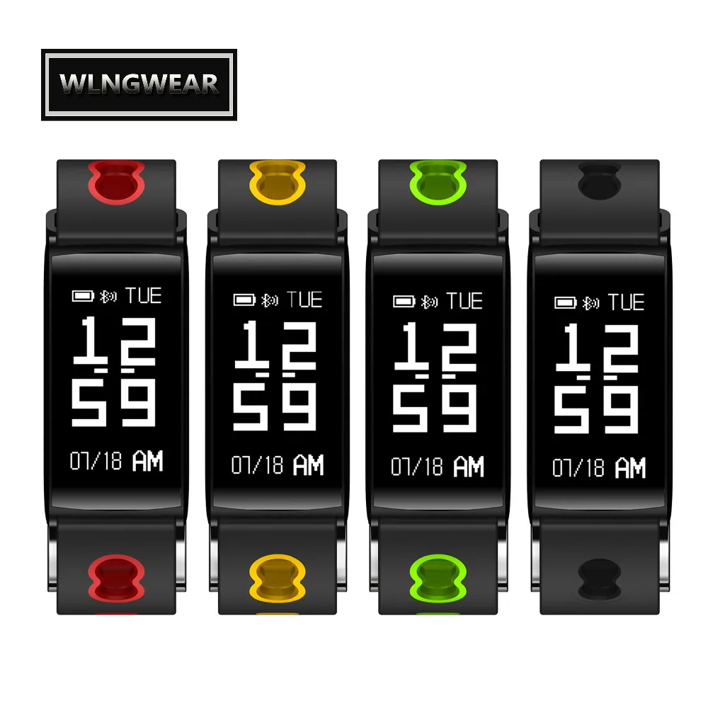 Wlngwear HM68 Smart Band Фитнес трекер Браслет артериального давления пульсометр Смарт