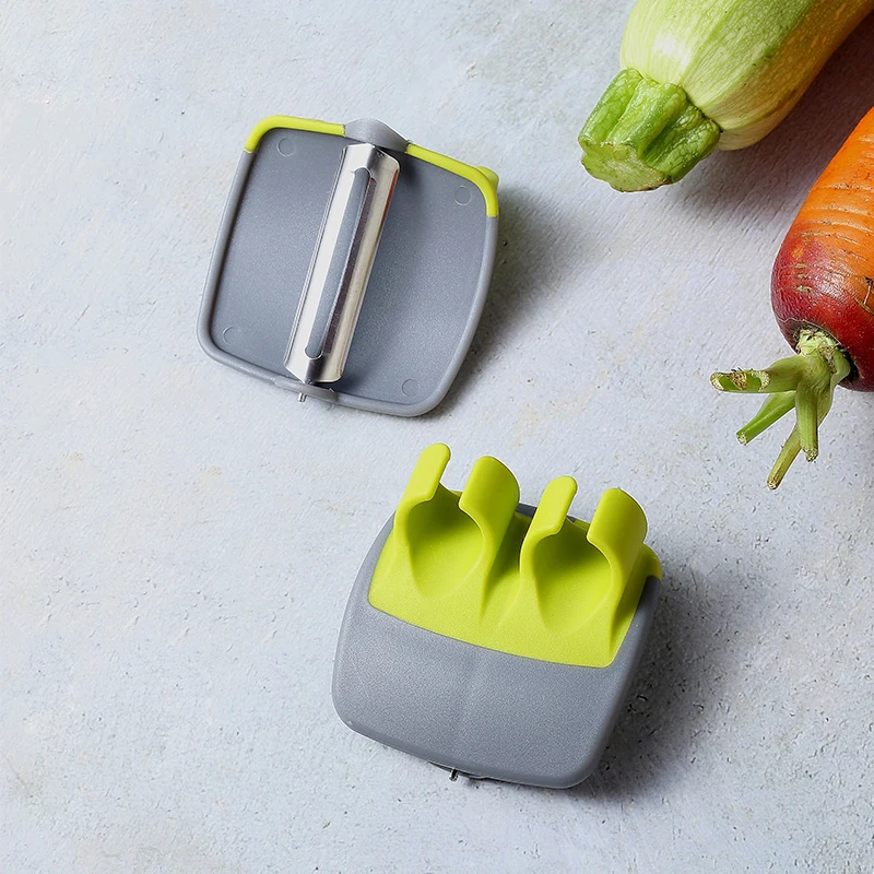 

1Pcs New Fruit Peeler Stainless Blade Slicer Double Fingers Vegetable Parer Cutter Potato Tomato Zester Kitchen Tools