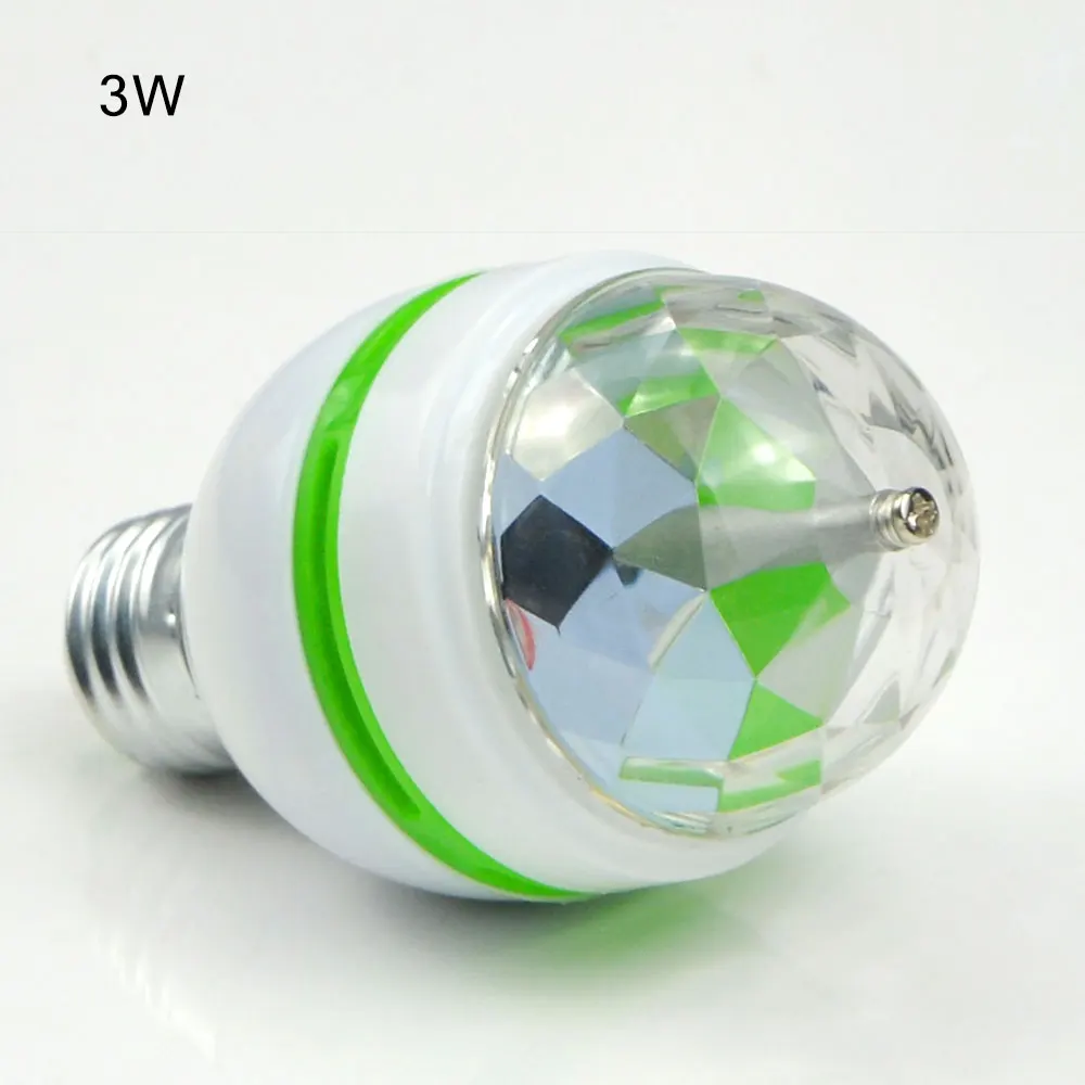 

3W E27 LED Bar Lights Rotating bulb Lamp Stage Light Mini RGB Magic Effect Decorative Party Disco Ball Club DJ Ball Lighting