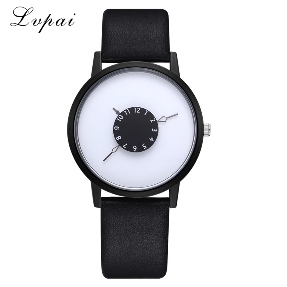 Простые Спортивные часы для мужчин роскошные часы Лидирующий бренд Модные кварцевые часы мужские кожаные белые Наручные часы Часы Relogio - Цвет: Black White