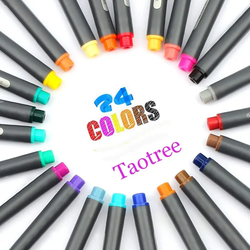24 Penne di Colore Set Fineliner, Taotree Fine Linea Sketch Colorato  Disegno Scrittura Penne per Proiettile Ufficiale Planner Prendere Appunti| Penne gel| - AliExpress