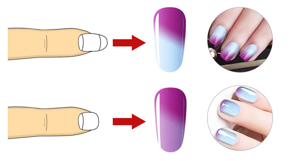 Modelones термо светодиодный Гель-лак Хамелеон замачиваемый Гель-лак для дизайна ногтей стойкий температурный лак для ногтей меняющий Цвет гель