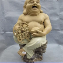 USPS в США S0049 Китайская Народная Керамика Wucai Фарфор Лаки Богатство Майтрейя Буддийский монах Статуя