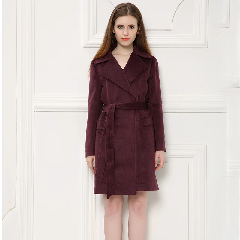 Classic Scarlet Extra Long Design font b Women b font Winter Woolen font b Jacket b