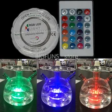 Mettle Топ RGB, 16 цветов табак для кальяна декоративные 2,8 дюймов Дистанционное управление LED стеклянный кальян лампа для кальяна лампы