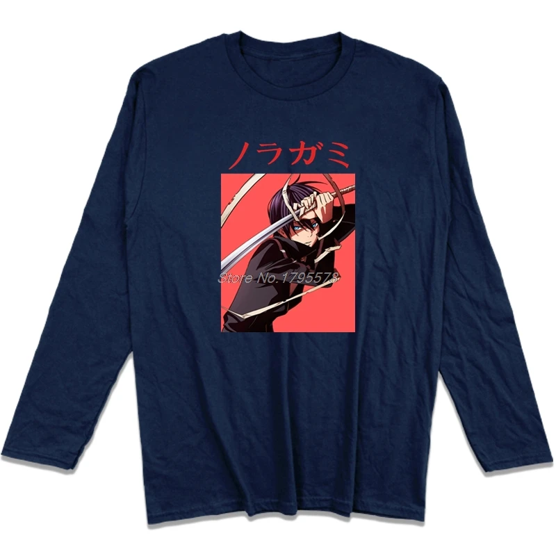 Noragami Yato T-Shirt Men O-neck Cotton Long Sleeve Tshirt Spring autumn Hot 3d Printer Shirt Anime Tees Top Harajuku Streetwear | Мужская