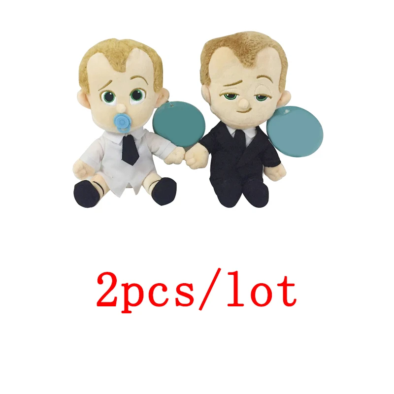 

NEW 2pcs/lot 9" DREAMWORKS THE BOSS BABY PLUSH SOFT Baby Toys Pet Stuffed Cartton Doll Free Shipping