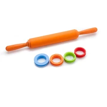 Антипригарная деревянная ручка, силикон скалка тесто для теста муки ролик кухонные инструменты для выпечки