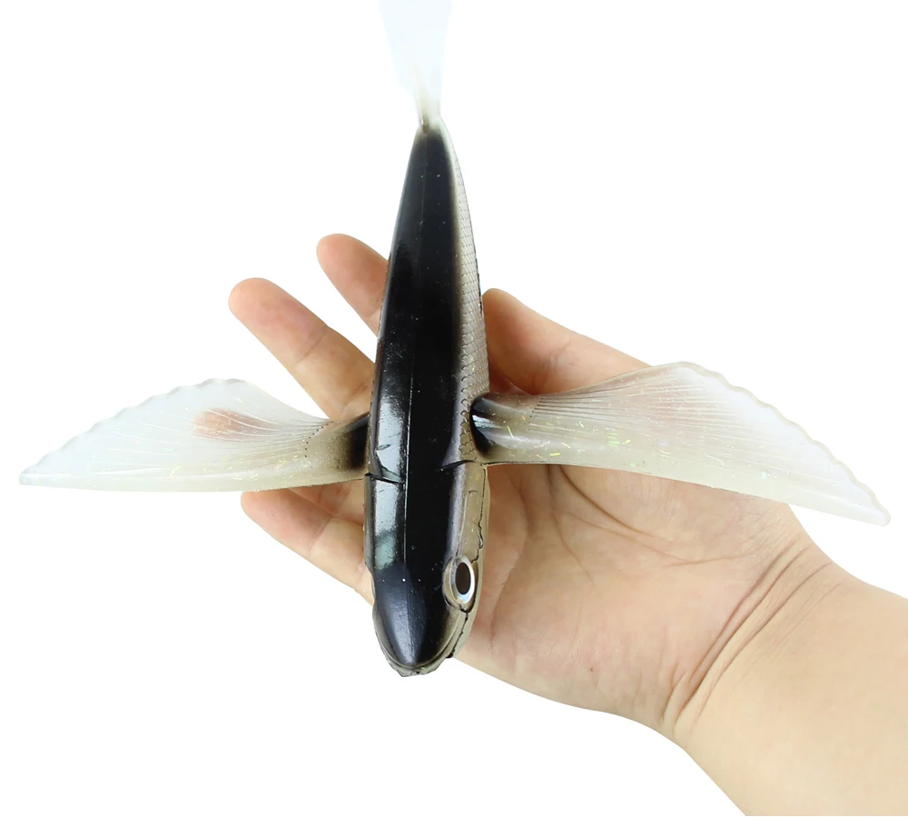 Spinpoler Deep Sea Fishing 140g Soft Plastic Fishing Lures 23cm 9inch Jig Hook Big Magic Soft Flying Fish Soft Fishing Lure (5)