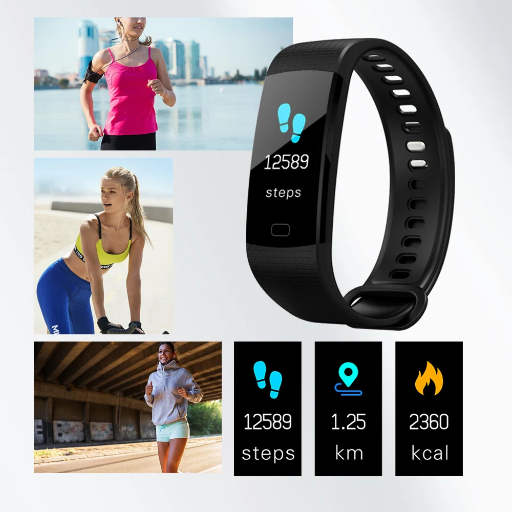

Women Smart Watch Pedometer Heart Rate IP67 Waterproof High Cost Performance Sport Watch Smart Fitness Watch Men Fashions 2019