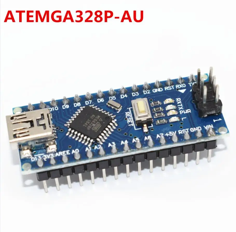 Tenstar Robot Nano 3,0 контроллер nano CH340 USB драйвер ATMEGA328 ATMEGA328P nano с Загрузчиком для arduino - Цвет: Blue-ATMEGA328P-AU