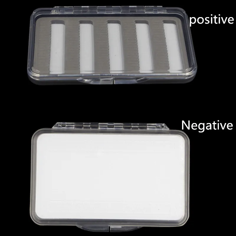 KKWEZVA Fly Fishing Box Super Slim With Foam Insert Transparent Hard Hook Box Fly Box