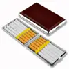 WITUSE WX Cigarette Case Brown Cigarette Box Case Holder Metal Leather Holds 12/14/18/20 Cigarettes 4