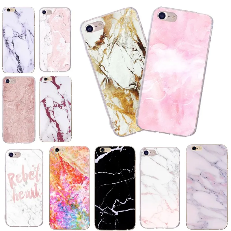 For iPhone 7 Case Granite Scrub Marble Stone X Soft Silicone Coque 8 plus 5 5S SE 6 6S 10 |