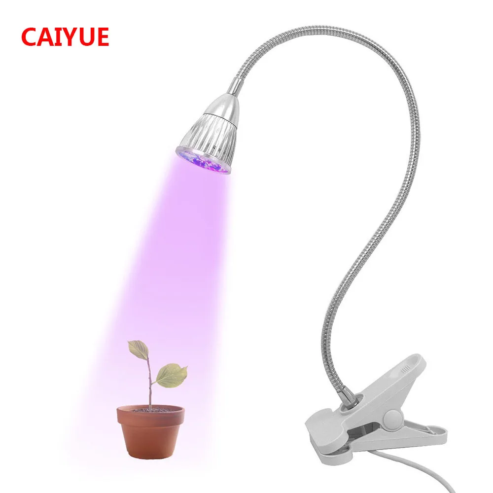 

LED Grow Light 5W Plant Lamp with Clip 360 Degree Flexible for Indoor Flowers Houseplants Seeds Greenhouse Growing Phyto-lamp