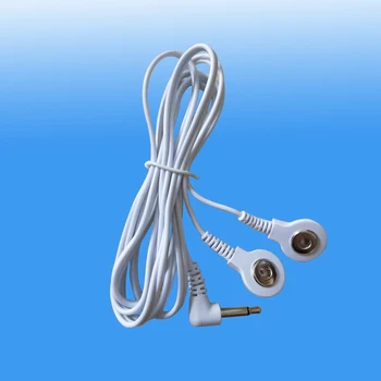 

20pcs/lot DC 2.5MM / DC 3.5MM 2 in 1 Head electrode wires, TENS machine electrode lead ,EMS electrode cables free shipping