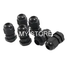 3-6,5 мм кабель Водонепроницаемый PG7 Пластик вводы черный