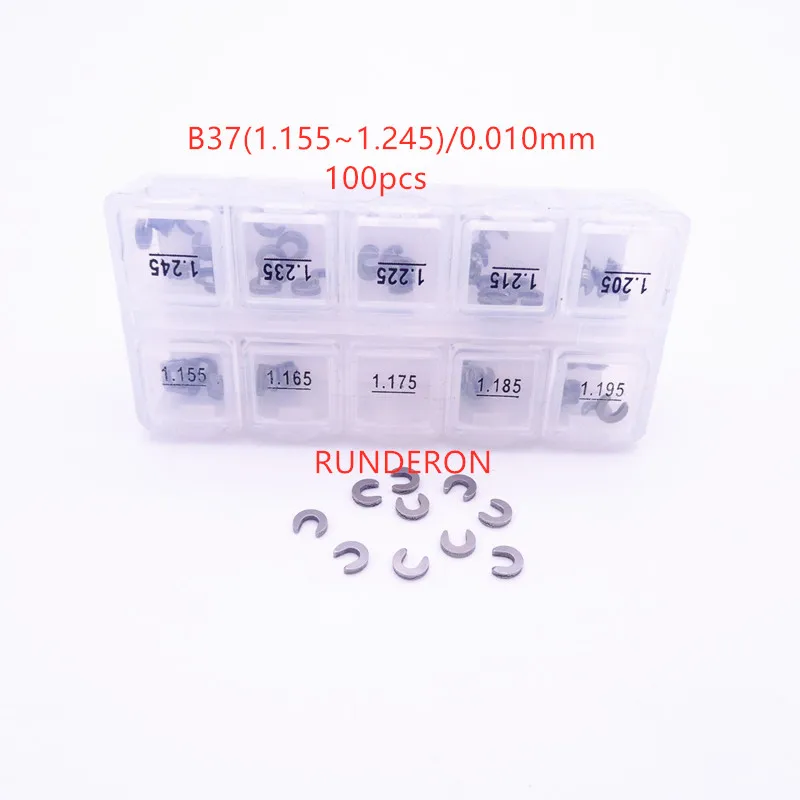 

RUNDERON B37 Steel Washer Shim Fuel System Common Rail Injector Repair Adjustment Gasket Kit for-Bosch 0445 110 Series