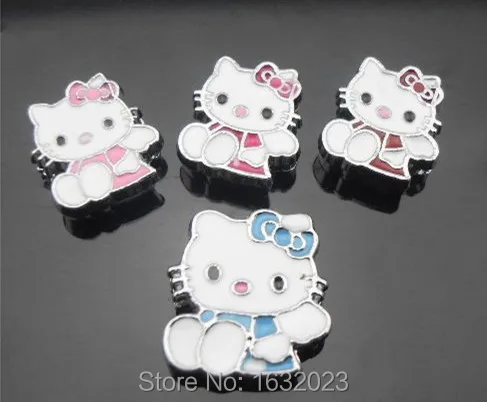 

Hot !! 20PCS/Lot 8MM hello kitty slide charms Fit for 8mm wristband or belt ,Wholesale SC35