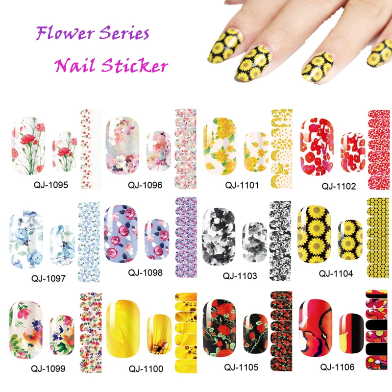 

1sheets Optional 2017 Nail Sticker Water Transfer Spring Flower Series DIY Tips Nails Beauty Manicure Nail Decals