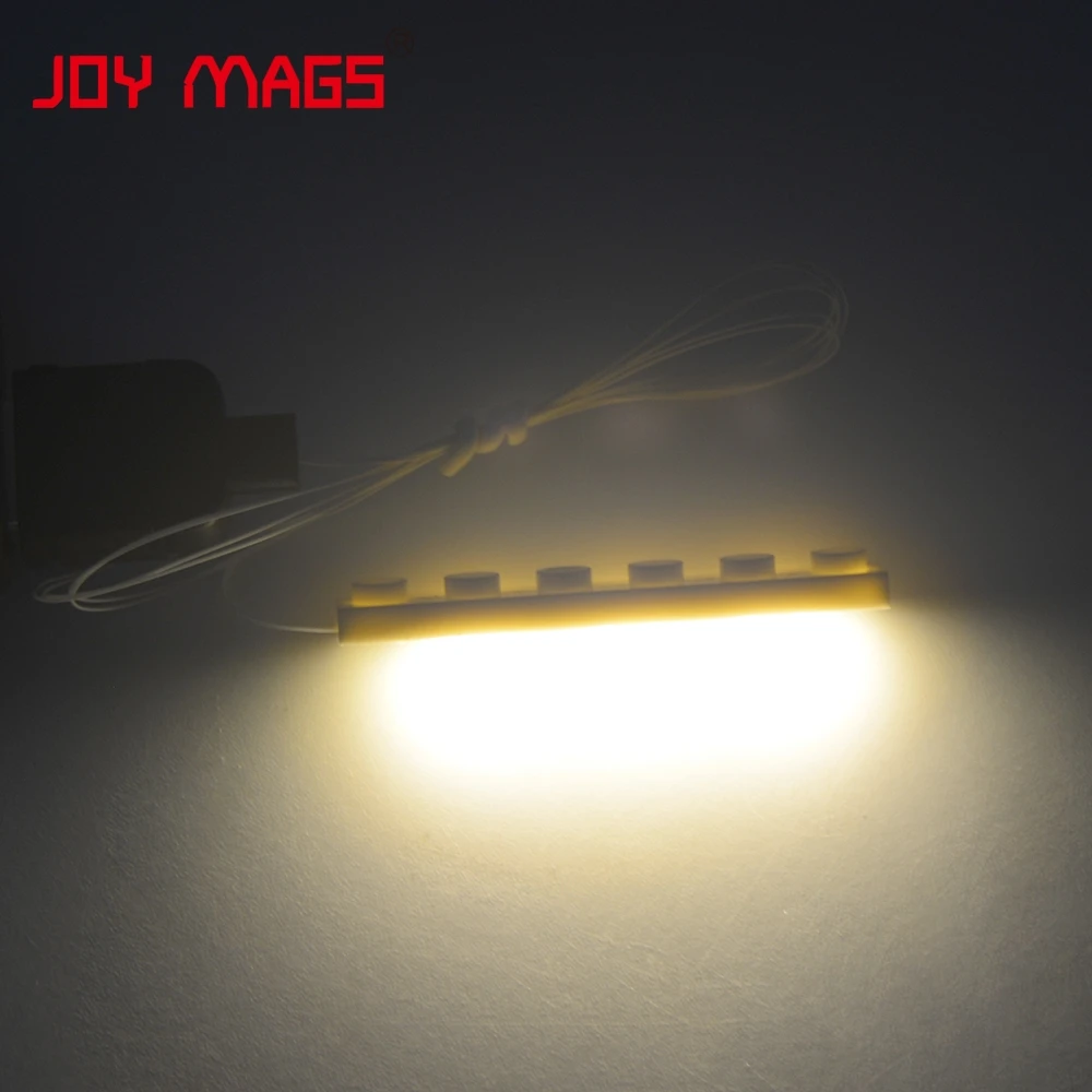

JOY MAGS LED Light Kit 1pcs 1x6 Plate Light Accessory Color With Cool White/Warm White/Yellow/Green/Red/Blue For Building Blocks