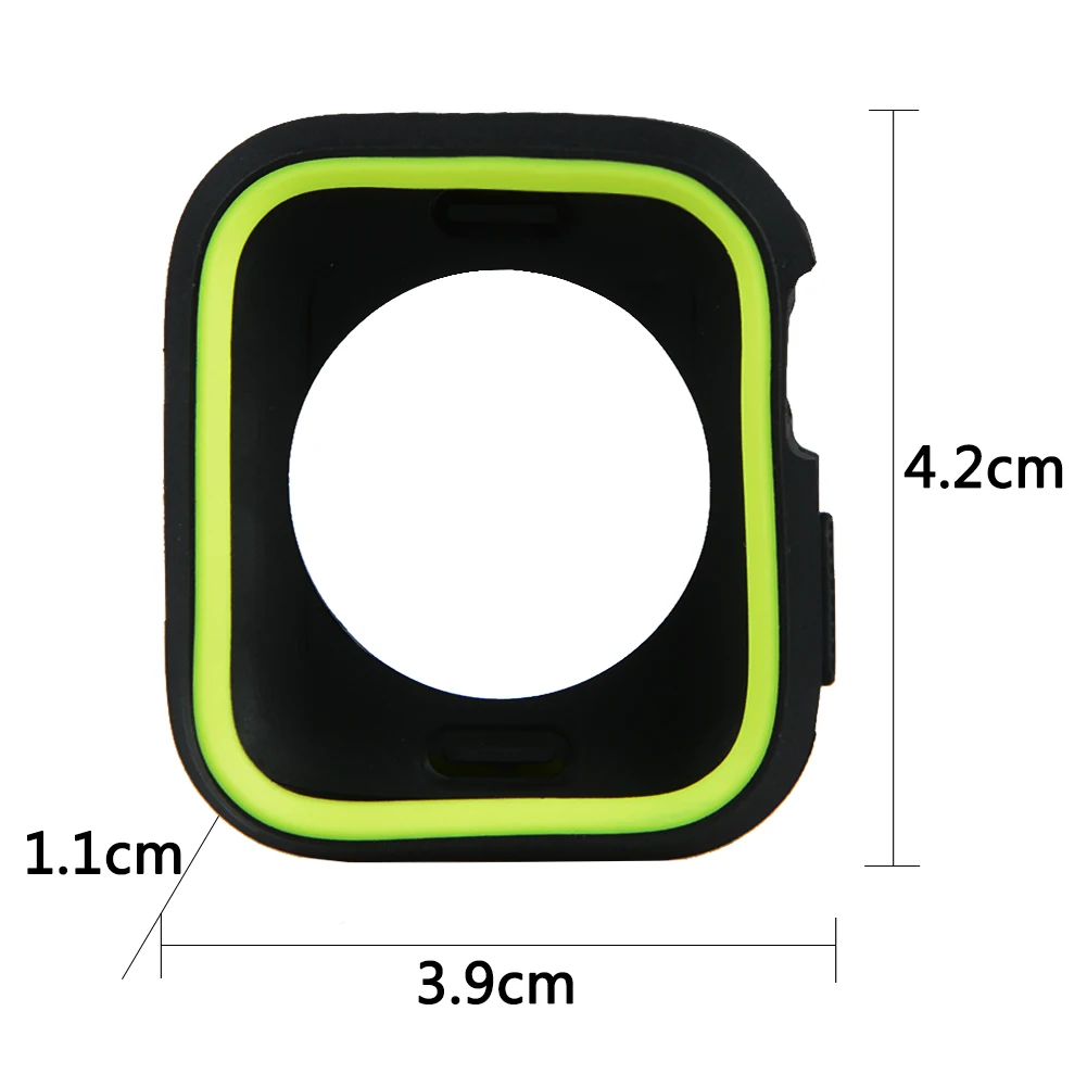Бампер для Apple Watch чехол модный защитный из ТПУ I 4 40 мм резиновый двухцветный серии