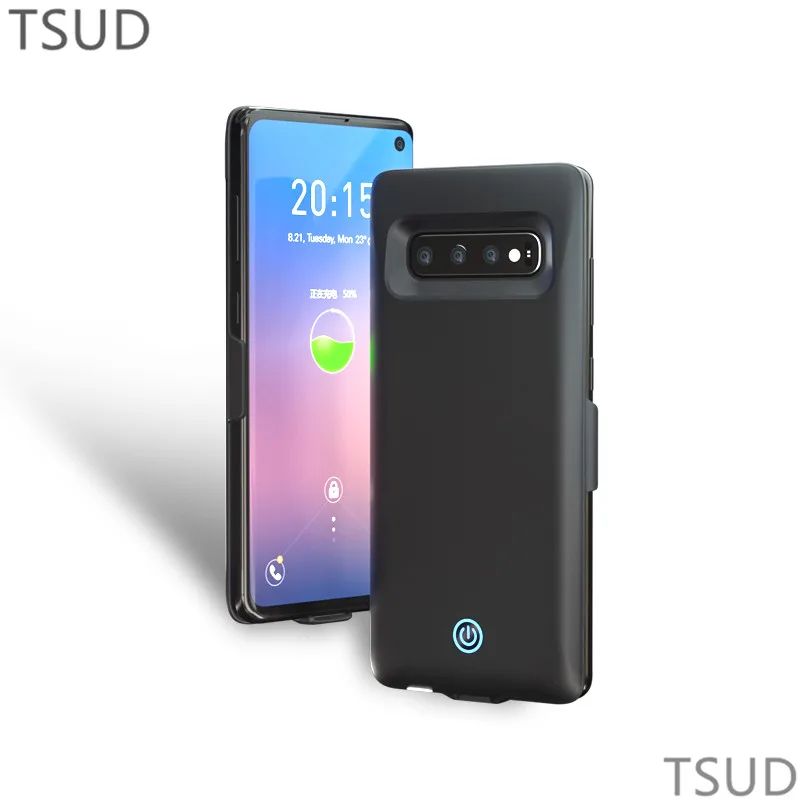 

7000mah external portable wireless charger case for Samsung Galaxy S10Plus ultra thin charging cover for Samsung Galaxy S10 Plus