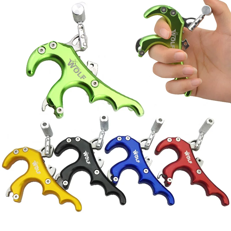 

Archery Release Aid 4 Finger Grip Archery Bow Release Aid Trigger for Compound Bow for Hunting Shooting