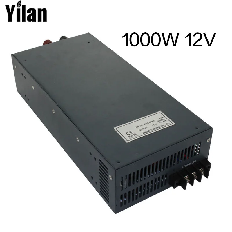 

1000W 12V 80A 110V input Single Output Switching power supply for LED Strip light AC to DC