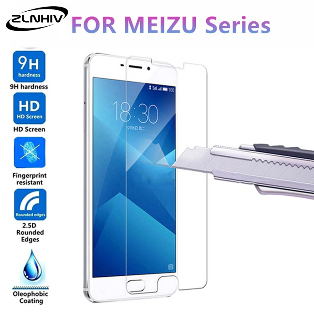 

ZLNHIV for meizu m6s phone screen protector tempered for meizu m5c m5s m5 note m6t m6 note m8 m8c glass protective smartphone