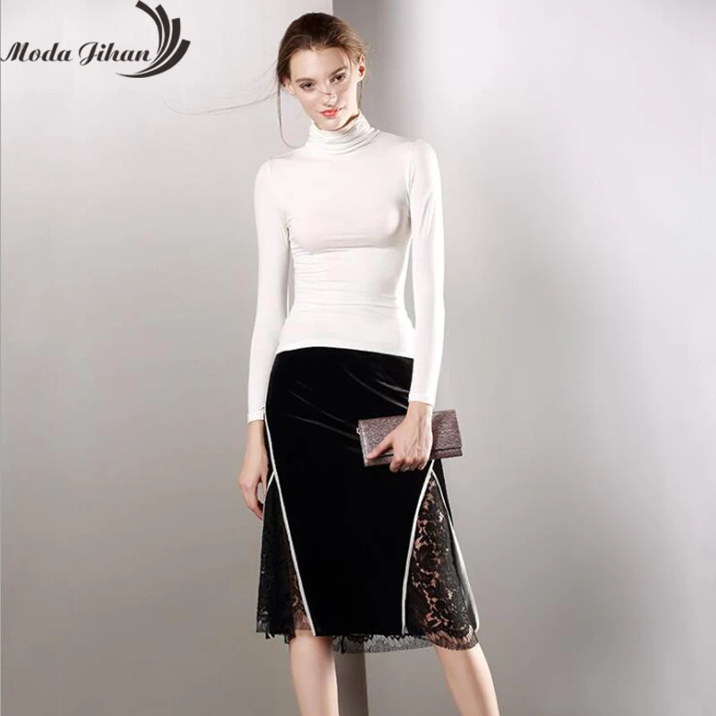 Moda Jihan Women's Shirts Long Sleeve Folded Slim Tops Turtle Neck Plus Size Elegant Ladies Bottoming Shirts Slimming Moda Jihan Women's Shirts Long Sleeve Folded Slim Tops Turtle Neck Plus Size Elegant Ladies Bottoming Shirts Slimming