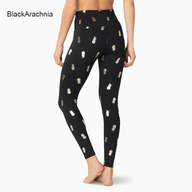 

New Fashion Pineapple Printing Gym Leggings Women Sport Pants Fitness Leggings 2019 Women Yoga Leggings High Elastic Yoga Pants