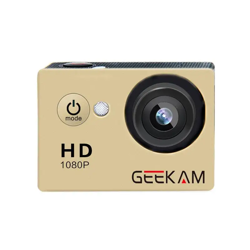 GEEKAM A9 экшн-камера 1080P 140D Full HD 2,0 дюймов водонепроницаемая мини-камера для занятий спортом DVR Camcorde go Sport Video pro камера - Color: Golden