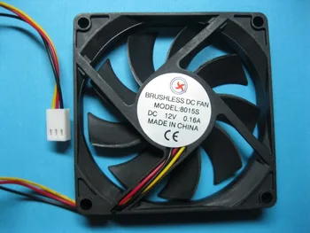 

1 Pcs Brushless DC Cooling Fan 12V 8015S 9 Blades 80x80x15mm 3pin Sleeve-bearing
