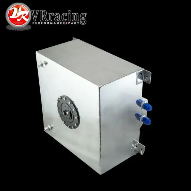 VR RACING 40L Aluminum Fuel Surge tank with cap foam inside mirror polished Fuel cell without