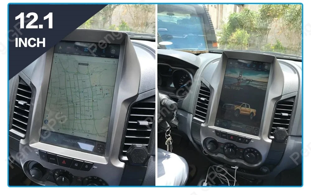 Top 12.1" 6 Core Android 8.1 Car GPS Navigation DVD Player for Ford Ranger/F250 2011-2016 Car Radio 4K Tesla Style 1092*1080 Unit 10