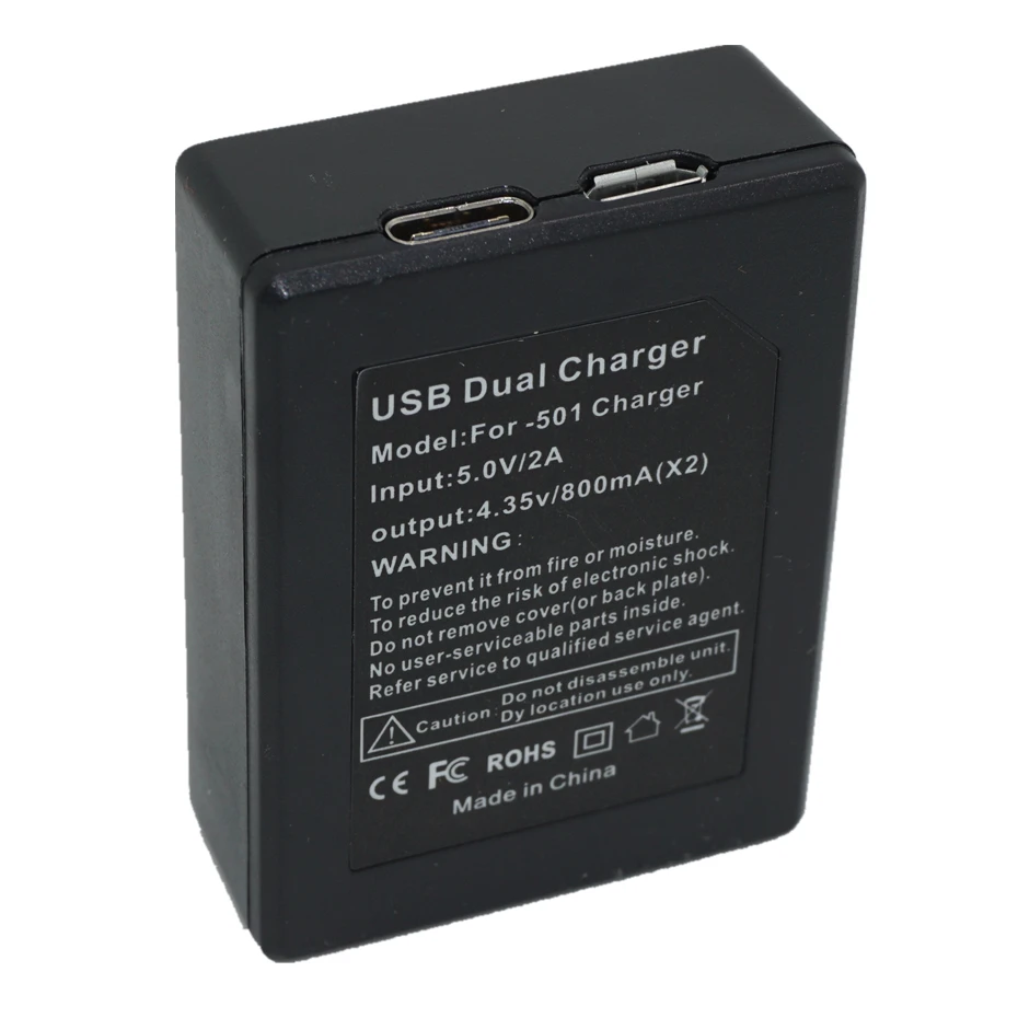 Chargers for GoPro Hero 5 GoPro Hero 6 Battery Dual USB Charger For GoPro Hero5 6 501 Black action Camera Accessories (4)