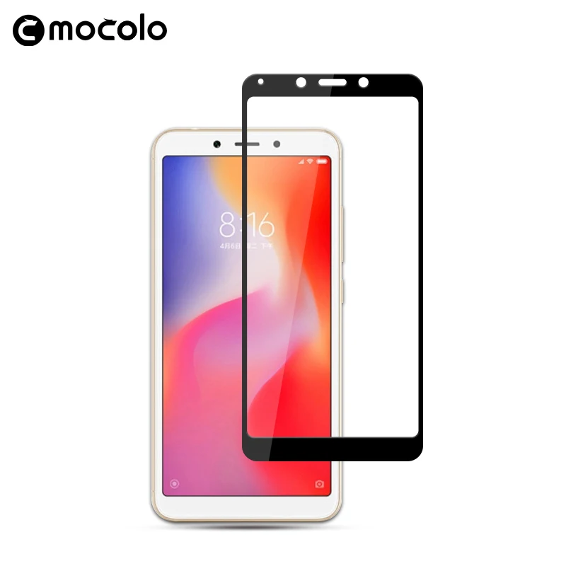 

2PCS New Screen Protector Glass For Xiaomi Redmi 6 Mocolo full Cover Tempered Glass Screen Protector for Redmi 6 Protective Film