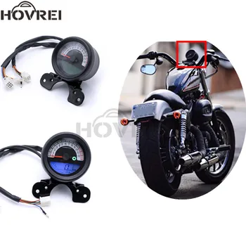 

Universal retro Motorcycle Digital LCD Gauge Speedometer Odometer Tachometer Oil Level RPM Speed Meter Instrument