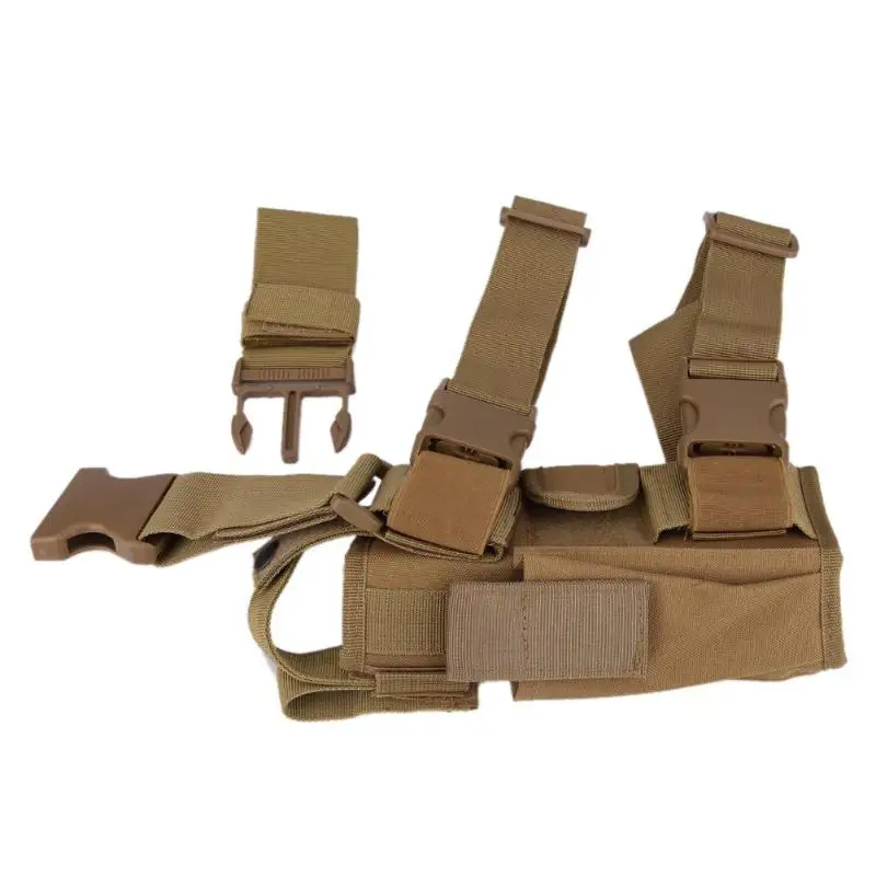 Adjustabl Tactical Pistol Drop Leg Thigh Holster w/ Mag Pouch Right Hand Outdoor Tactical Pouch with Adjustable Magic Strap Z75 - Цвет: Olive Drab