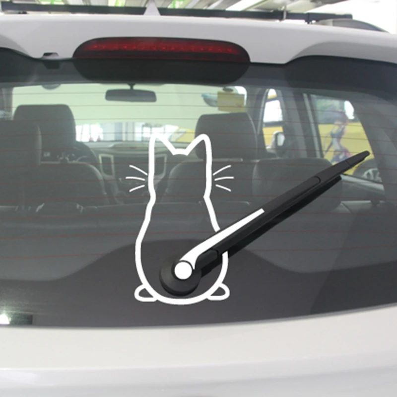 Kitty Cat Windshield Wiper  Decals