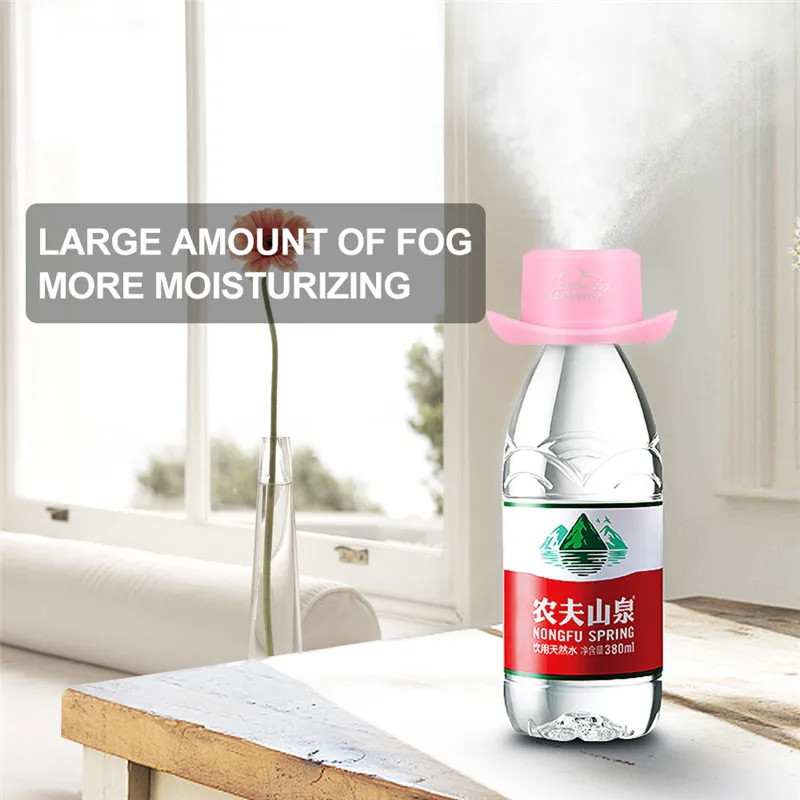 

1PCS=10 Masks Automotive USB Mini Small bottle cap Car diffuser essential oil Auto air purifier humidifier Vehicle air vaporizer