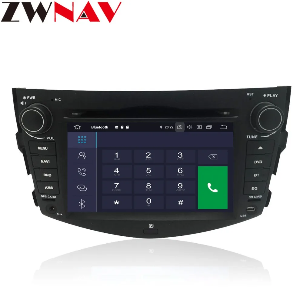 Best ZWNAV Android 9.0 4+32GB Car DVD Player for Toyota RAV4 2006-2012 Radio Ibiza GPS Navigation Mirroring link head unit px5 3