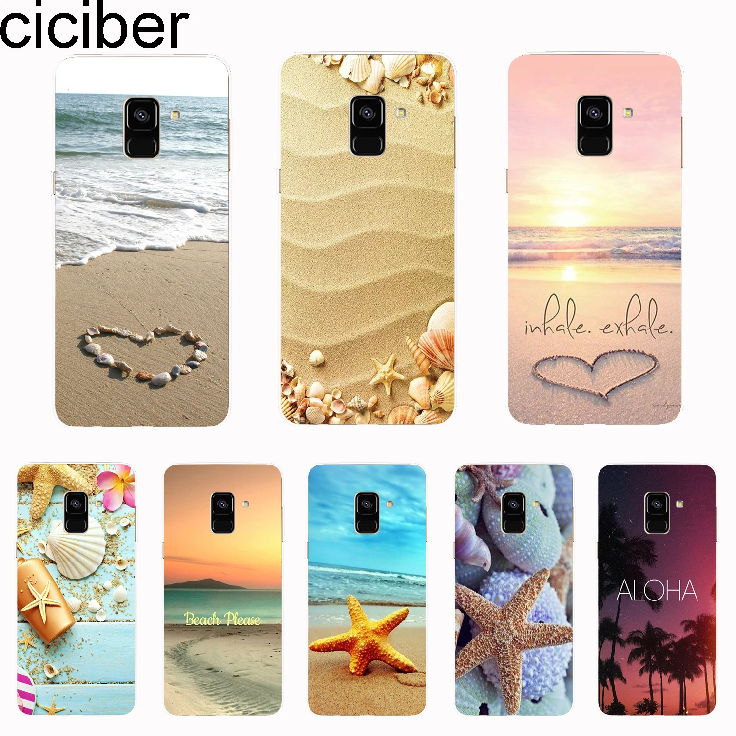 Ciciber чехол для Samsung Galaxy A8 A9 A7 A6 A5 S 2016 2017 2018 Star C 9 8 7 5 Pro Plus телефона мягкий ТПУ пляжная