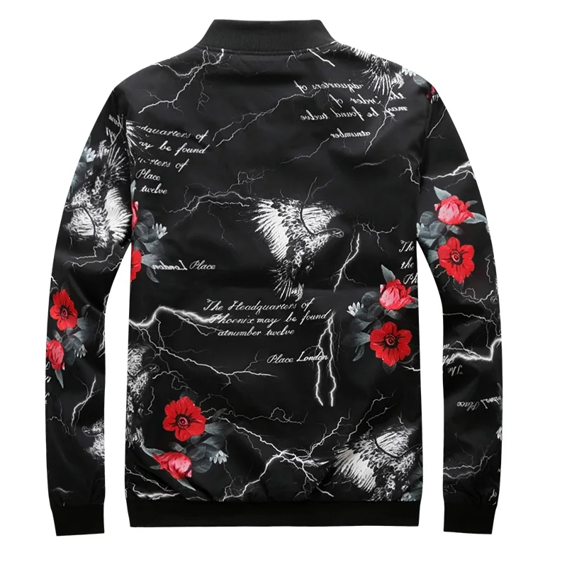 Kopen 2018 nieuwe herfst mode pinted mannen jassen slim fit jaqueta masculina bomber jacket AXP183