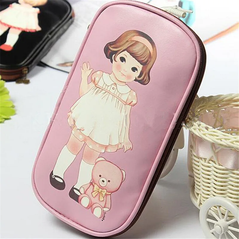 New Cute Girl multifunctional Makeup Bags Cosmetic Bag Candy Color High Capacity Storage Bag 4