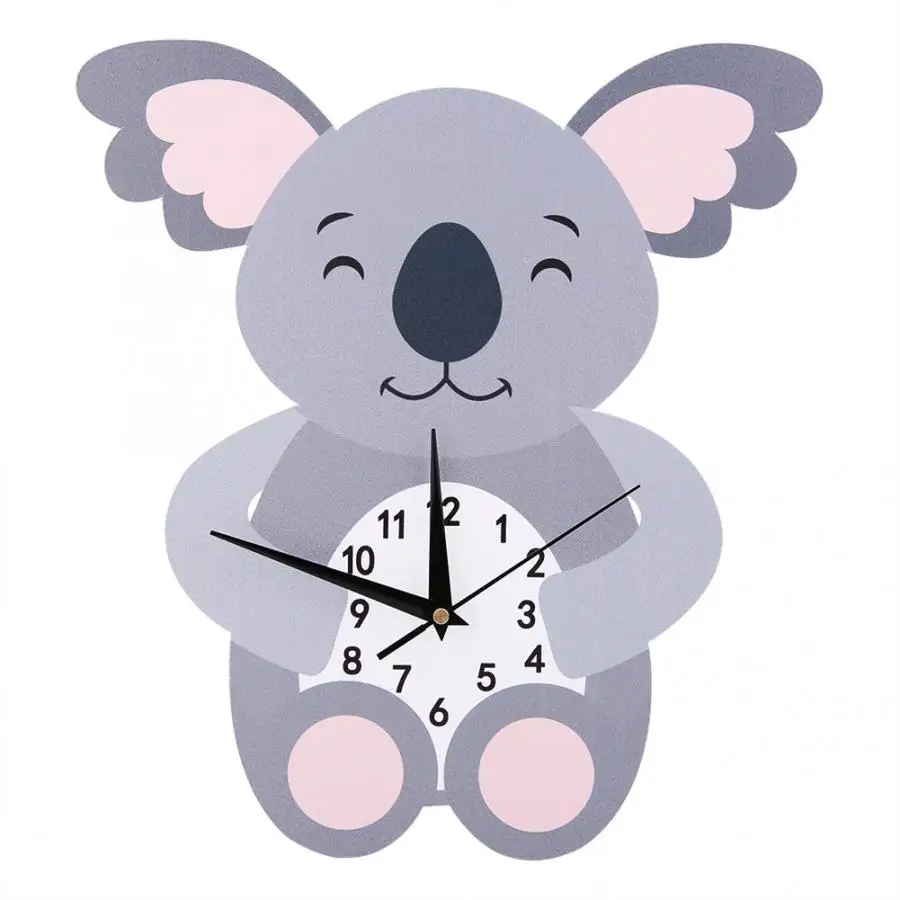 

DIY Wall Clock Kids Cartoon Animal Mute Wall Clock Cute Birthday Gifts Children's Bedroom DIY Decor Clock Home Decoration